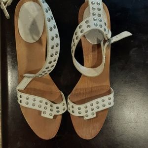 COPY - Sergio Rossi white with metal high heels sandals